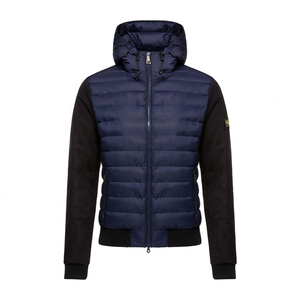 แจ็กเก็ตขนเป็ดแบบสลิมฟิตของผู้ชายคอตั้งคอตั้งและแขนเสื้อถักสำหรับฤดูหนาวแบบกำหนดเองได้90% ลง & 10% - Product Image 1