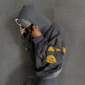 Haute qualité 3d bouffée impression 300 500 Gsm poids lourd en gros OEM Service meilleur conception sweats à capuche 100% coton - Product Image 3