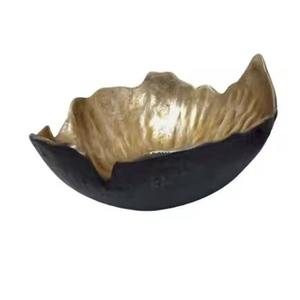Premium Silver Decorative <b>Metal</b> <b>Bowl</b> With Hammered Texture And Leaf Feet Adds Grace To Home Decoration - Product Image 2