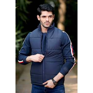 Unze London Men's KIMS Puff Winter Sleeveless Jacket Outerwear Outdoor Sports Vest - Product Image 1