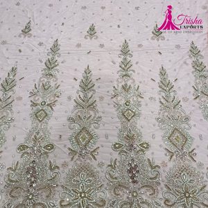 3D <b>Net</b> Beaded <b>Fabric</b> For Luxury Dresses - Product Image 1