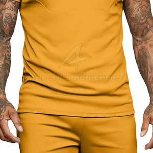 Pantalones cortos informales de gimnasio para hombre y Conjunto de camiseta de tela polar, talla adulta, cálidos y cómodos para el ejercicio de verano - Product Image 6