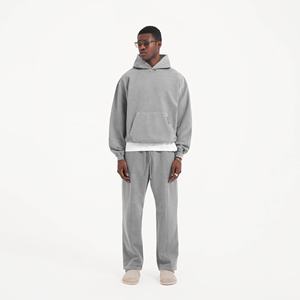 OEM Custom Logo Men's Winter Streetwear Hooded <b>Track</b> <b>Suits</b> French Terry Lightweight 100% Cotton Oversized Plus Size - Product Image 1
