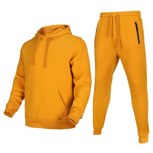 Vente en gros de survêtements pour hommes Survêtements unisexe Pantalon de survêtement à capuche Ensemble de 2 pièces respirant avec logo de broderie personnalisé Ensembles de jogging - Product Image 1