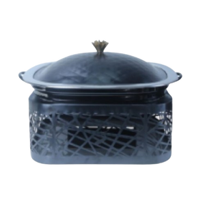 Plat de service de buffet élégant en acier inoxydable avec finition dorée, découpe au laser diamant, durable et élégant, pour la restauration - Product Image 2