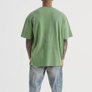 Camiseta de hombro caído de secado rápido para hombre Cómoda 100% algodón Made" - Product Image 2