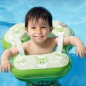 Bouée de bain gonflable premium pour bébé en PVC avec sangle d'épaule, gonflage facile par pression, pour nourrissons de 6 mois et plus - Product Image 6