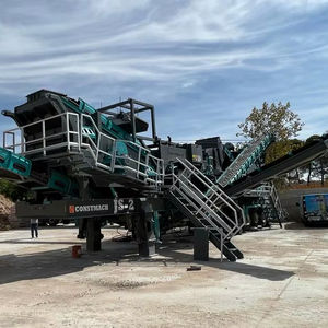 Installation de concasseur à percussion mobile haute efficacité 60-80 TPH, concassage portable de roches et de pierres, composants clés du moteur, roulements, engrenages - Product Image 1