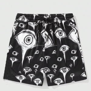 Pantalones cortos con estampado de sublimación personalizada, pantalones cortos de vacaciones de poliéster de diseño único para hombres y mujeres, pantalones cortos OEM para ropa de playa - Product Image 1