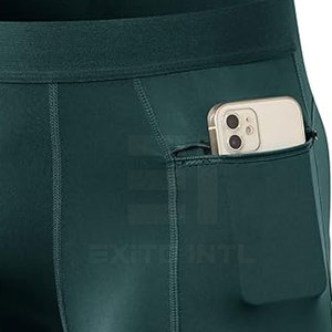 Shorts de compression pour hommes à séchage rapide, taille mi-haute, style urbain, avec logo personnalisé, faible MOQ, ajustés pour la course, taille personnalisée, vente en gros - Product Image 6