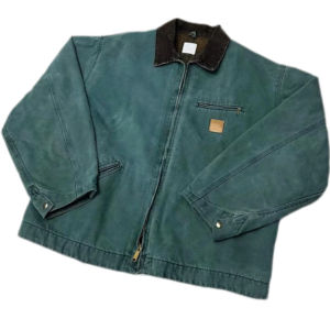 Veste de travail personnalisée en toile résistante pour hommes col montant imperméable coupe-vent respirant hiver fermeture éclair décontractée - Product Image 5