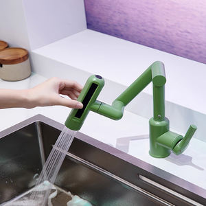 Lanzamiento de nuevo producto, grifo de baño de agua fría giratorio multifuncional, Adecuado para lavabos y bañeras, grifo verde - Product Image 1