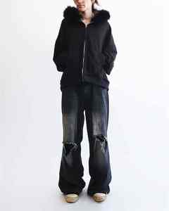 Good Quality Latest Design Hot Sell Custom logo Custom <b>Fur</b> Hooded <b>Hoodies</b> Fashion <b>Hoodies</b> for Men - Product Image 3