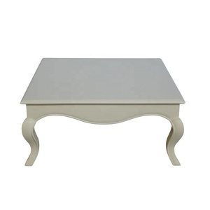 Mesa de Centro de Madera Minimalista, Mesa de Té de Estilo Moderno y Simple, Mesa de Centro Blanca para Vestíbulo de Hotel y Sala de Estar, Muebles para el Hogar - Product Image 2