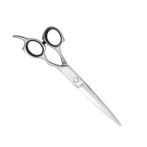 Ciseaux de coupe de cheveux à poignée fantaisie finition polonaise ciseaux de coiffeur en acier inoxydable avec repose-doigt outil de cisailles à cheveux - Product Image 3