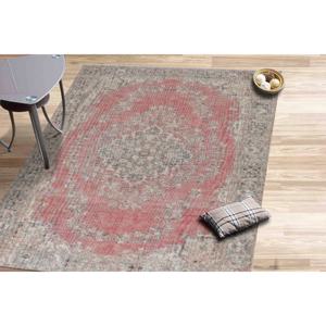 Tapis tribal gris et rouge : Tapis d'intérieur antidérapant, Tapis imprimé, Tapis doux non tissé - Product Image 1