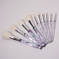 Prix de gros - Pinceaux de maquillage pour le visage synthétiques vegan, 10 pièces, sans cruauté, en plastique, de qualité professionnelle, ensemble de pinceaux Real Technique
