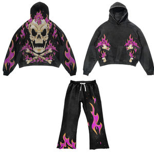 Survêtements pour hommes dtg dtf imprimé survêtement de gym moderne deux pièces slim fit tenue de jogging décontracté athlétique polyester 2025 - Product Image 1