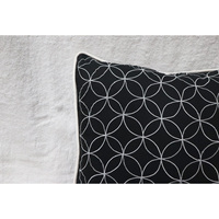 Housse de coussin carrée moderne en coton 100% pur, tissée et brodée, pour la maison et l'hôtellerie, fabriquée en Inde