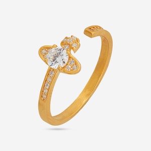 Romantic 92.5 <b>Silver</b> Rose Gold & Rhodium Plated Eternity Number <b>Ring</b> <b>Emerald</b> Cut Diamond Gift for Her - Product Image 1