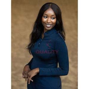 Camisa de montar para mujer, elegante, transpirable, atlética, ecuestre, ligera, que absorbe la humedad, tela elástica, tops cómodos duraderos - Product Image 1
