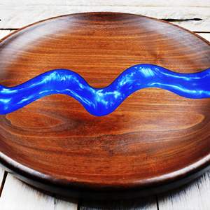 Grand bol liquide jaune en résine fait à la main, bols de service, vaisselle décorative polie, écologique, origine indienne, fête - Product Image 2