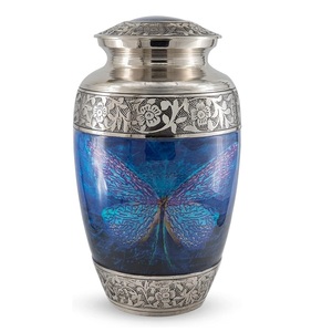 Hermosa urna de cremación decorativa de Metal sólido conmemorativo para adultos, hombres, mujeres, grandes urnas de cremación de latón para cenizas humanas - Product Image 2