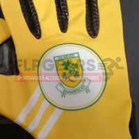 Guantes de fútbol gaélico amarillos de primera calidad, antideslizantes, ligeros, 460 g, con látex de alta retención de aire, para entrenamiento.