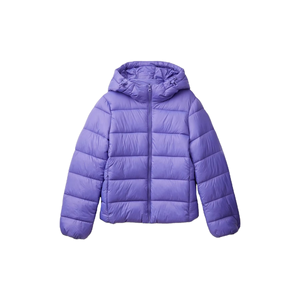 Custom Winter Women <b>purple</b> hooded puffer jacket Trendy Outdoor wear Lightweight Design Breathable Women Puffer Jacket Wholesale - Product Image 1