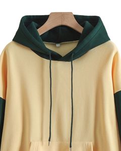 Sudadera con Capucha Estilo Patchwork en Blanco, Rojo y Azul con Cordones, Forro Polar Cálido, Talla Grande Unisex para Otoño e Invierno - Product Image 4