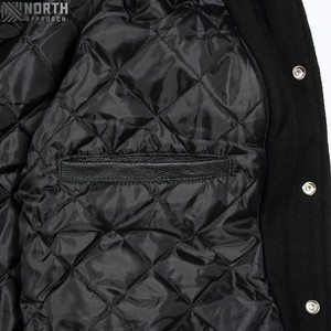 Veste pour Menpatchwork Vestes pour hommes décontractées Streetwear Varsity Jacket Bomber en cuir Style collège universitaire Vêtements d'extérieur à la mode - Product Image 4