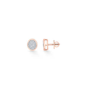 18k <b>Gold</b> Plated Zircon <b>Stud</b> <b>Earrings</b> for Women <b>Rose</b> <b>Gold</b> Vintage Glow Style Engagement Wedding Anniversary Gift - Product Image 5