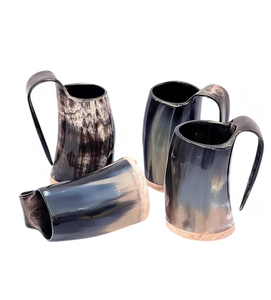 Mug en corne naturelle, personnalisation, qualité supérieure, mug en corne de buffle, corne de buffle polie naturellement, mug viking, sans danger pour les aliments - Product Image 6