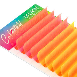 Extensiones de Pestañas de Marca Privada, Color Oscuro, Esponjosas, Suaves, Bandeja Mixta, Extensiones de Pestañas de Colores, Pestañas de Visón al por Mayor - Product Image 2