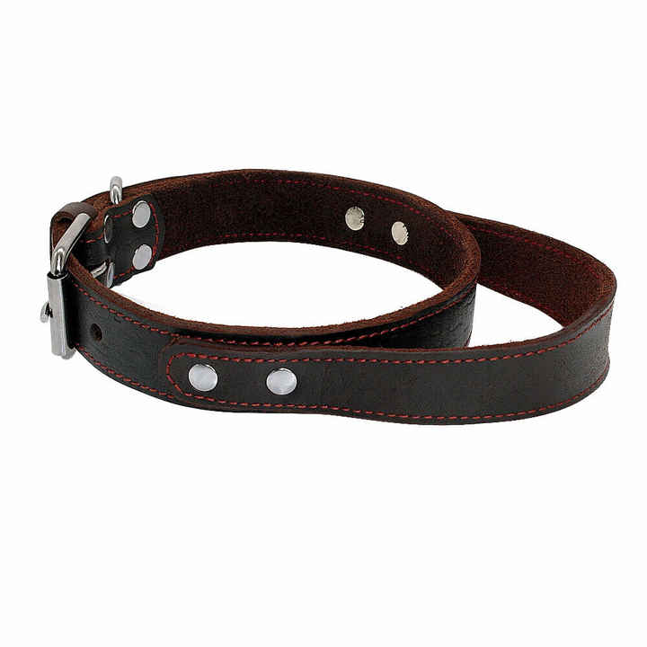 Leather Dog Collar for Small Medium Large Dog Adjustable Soft Breathable Leather Padded Pet Collar with Alloy Buckle Dog Collar