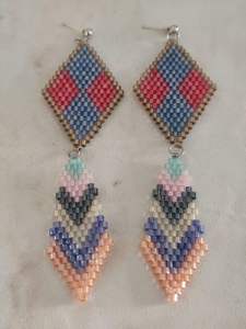 Pendientes de Moda Hechos a Mano con Cuentas de Semillas de Ganchillo, Joyería Artificial Multicolor para Mujer - Product Image 2