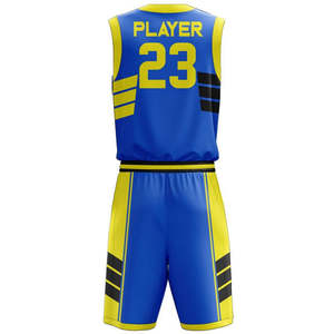 Ensemble d'uniformes de basket-ball respirants à séchage rapide personnalisables 100% polyester avec logo d'équipe personnalisé pour les sports d'été 2025 - Product Image 3