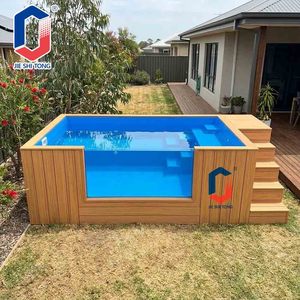Fiberglass Prefabricated Container Above Ground Swimming <b>Pool</b> UV Resistant Heavy Duty Outdoor Family Backyard Garden <b>Pool</b> - Product Image 4