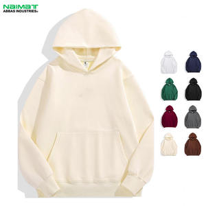 Sweats à capuche surdimensionnés en coton sans ficelle unisexe de 400g avec broderie personnalisée pull à capuche vierge sérigraphié en 3D - Product Image 5