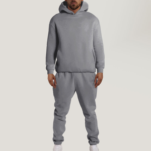 Conjunto Deportivo Personalizado de Talla Grande para Hombre, con Capucha, de Algodón Estampado, Informal, para Primavera, Gimnasio, Conjunto Deportivo de Forro Polar Liso para Invierno - Product Image 2