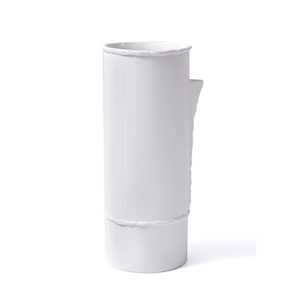 Vase en céramique blanche Licia 18x16x41 cm Vase en porcelaine - Product Image 1