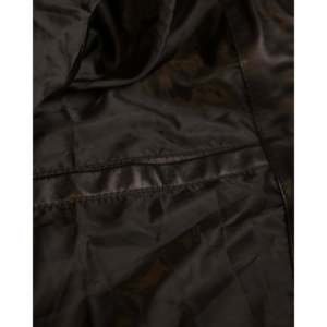SF004 <b>Reversible</b> Lamb Skin Genuine Leather Puffer <b>Jacket</b> Casual Winter XS Size with Zippered Closure Patchwork Pattern Black ODM - Product Image 6