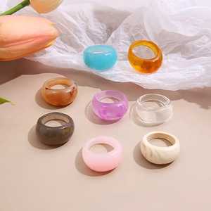 แหวนเรซินประดับมุกลายมงกุฎทันสมัยสำหรับผู้หญิงงานปาร์ตี้ - Product Image 1