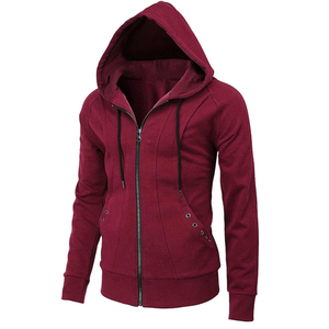 Nouveaux sweats à capuche décontractés pour hommes, zippés, épais, respirants, à motif uni, personnalisables, en polyester/coton - Product Image 4