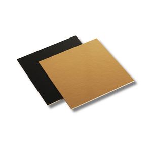แผ่นรองเค้กกระดาษเคลือบโลหะสีดำทองแบบใช้แล้วทิ้ง - Product Image 1