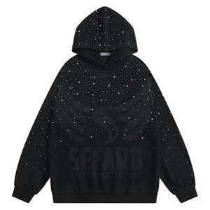 Design Your Own Product Men <b>Rhinestone</b> <b>Hoodies</b> Windproof Cotton Blended Men <b>Rhinestone</b> <b>Hoodies</b> - Product Image 1