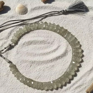 Collier ras du cou facetté Herkimar de qualité AAA avec chaîne pour bijoux de fête, pierre précieuse naturelle - Product Image 3