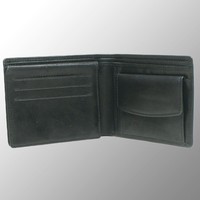 Cartera de Cuero Genuino para Tarjetas de Crédito, Marrón/Negro, Cuero de Grano Completo, Logotipo Personalizado en Relieve, Ranura para Billetes, Cartera de Cuero para Hombre