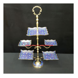 Présentoir à chocolat à quatre niveaux en relief massif en laiton de style arabe vente chaude et de haute qualité - Product Image 4