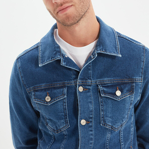 Unisex Denim Jackets Retro Casual Slim Fit Distressed <b>Blue</b> Black Grey Trendy Lightweight Streetwear Everyday Outfit - Product Image 3